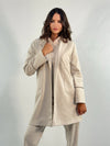 Beige Suede Long Jacket