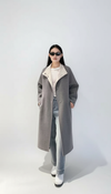 Two-Tone Modern Wool Coat