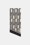 GEOMETRIC PATTERNED SILK SCARF