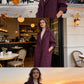 Plum City Elegance Wool Coat