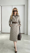 Quilted Belted Trench Coat