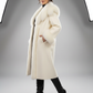 Ivory Luxe Fur-Trim Wool Coat