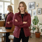 Burgundy Quilted City Jacket