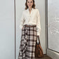 Classic Plaid Cotton Wrap Skirt