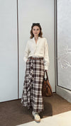 Classic Plaid Cotton Wrap Skirt