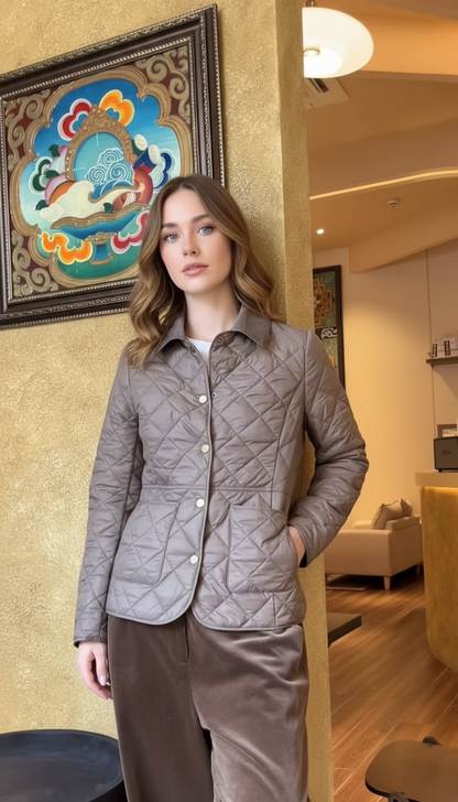 Taupe Quilted Essential Jacket