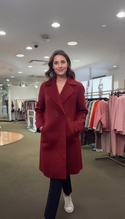 Crimson Classic Wool Coat