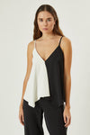 Asymmetric Color block Tank