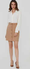 Edgy Chic A-Line Mini Skirt