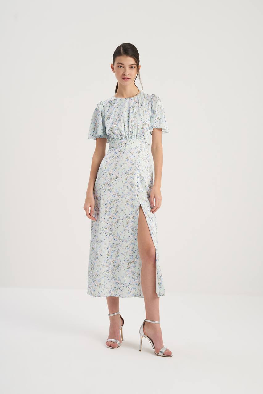 Norah Boutique | Union Station, DC | Blue Tonal Pastoral Toile Bloom Midi  Dress