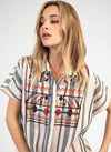 Embroidered And Striped Shirt Sartina